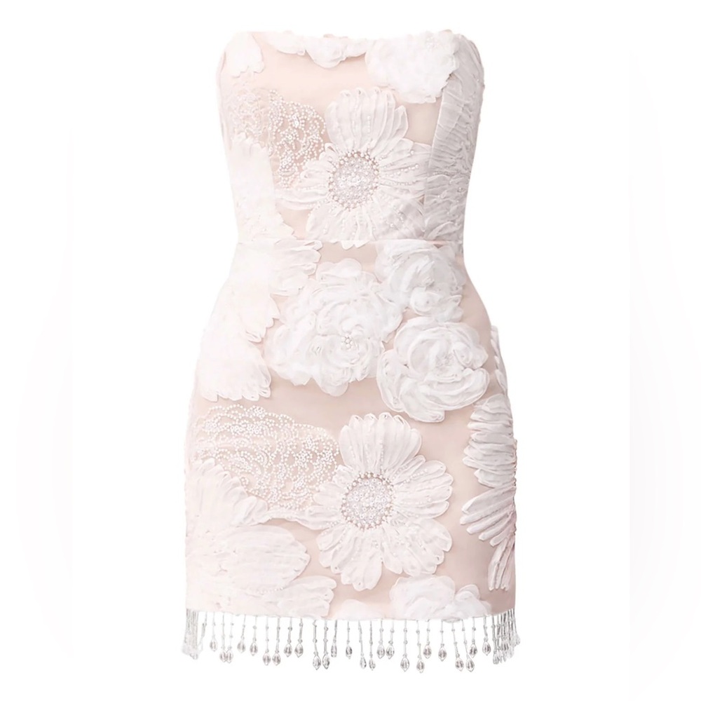 Roxana Strapless Mini Dress in White NEW - Picture 5 of 10